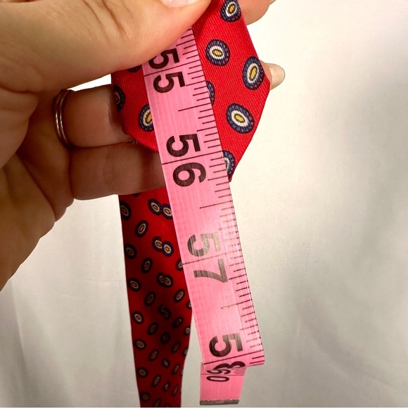 Orient Silk Red Sushi Roll Print Tie Retro Novelty Statement Accessory Wedding - Picture 8 of 8